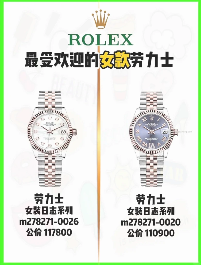 勞力士Datejust鑽圈款女錶貴氣風範