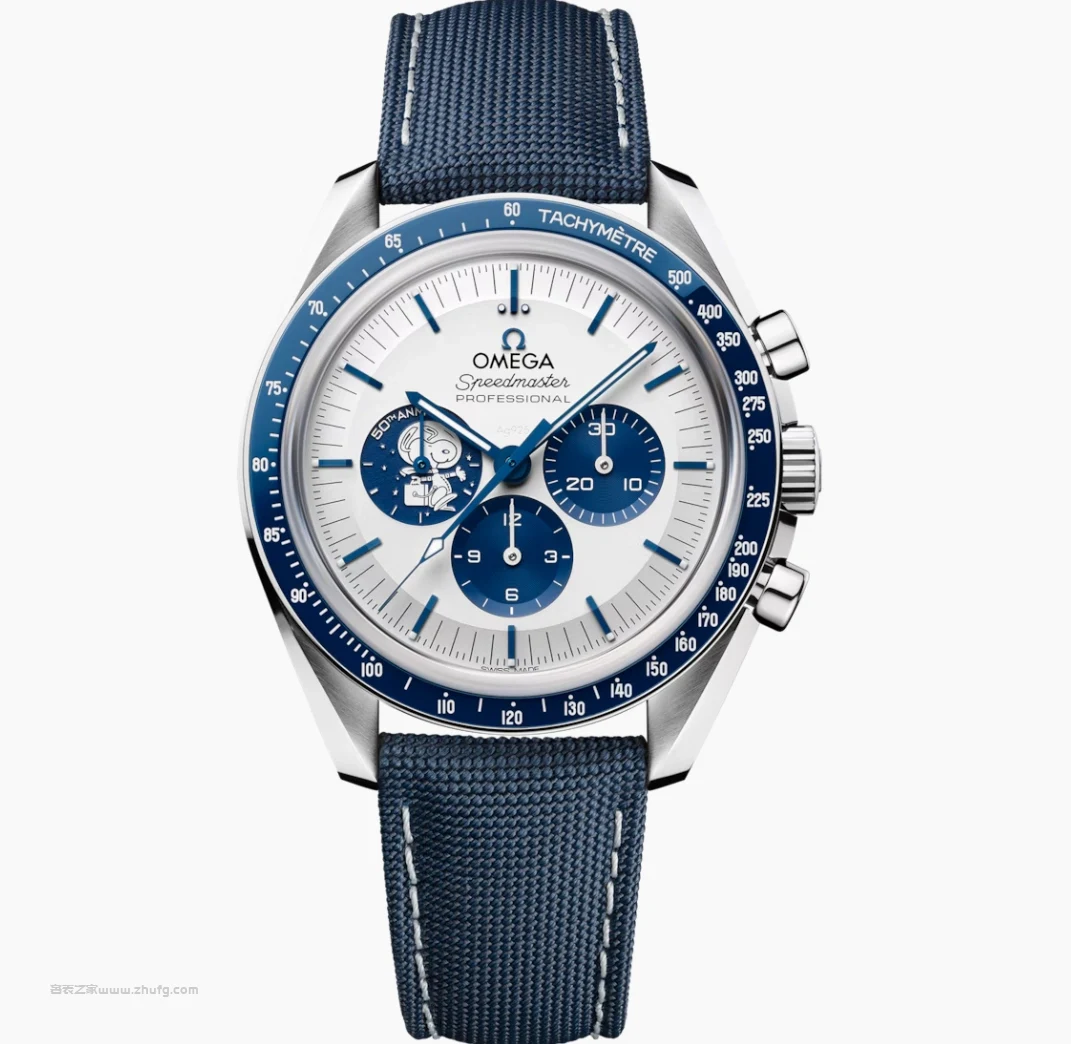 Omega Speedmaster Snoopy 50th Anniversary Silver Blue Chronograph