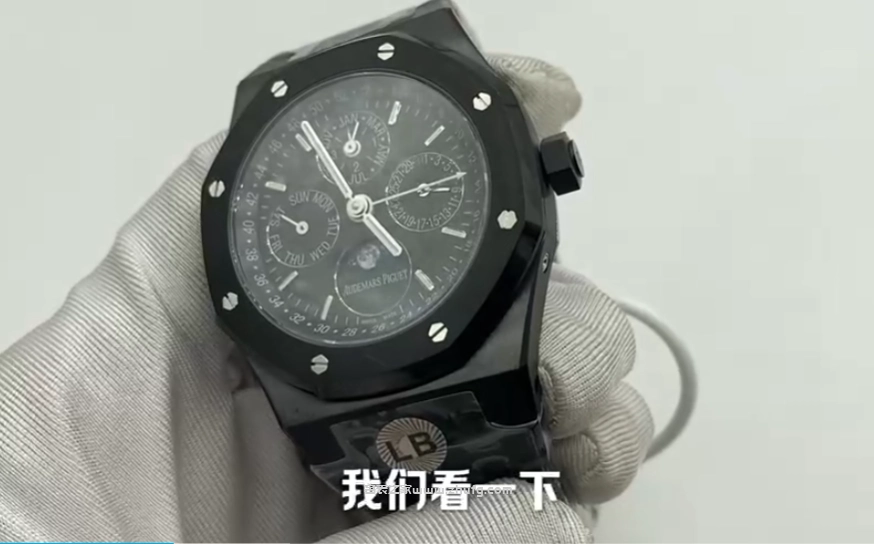 愛彼皇家橡樹八角形錶圈近距離特寫圖