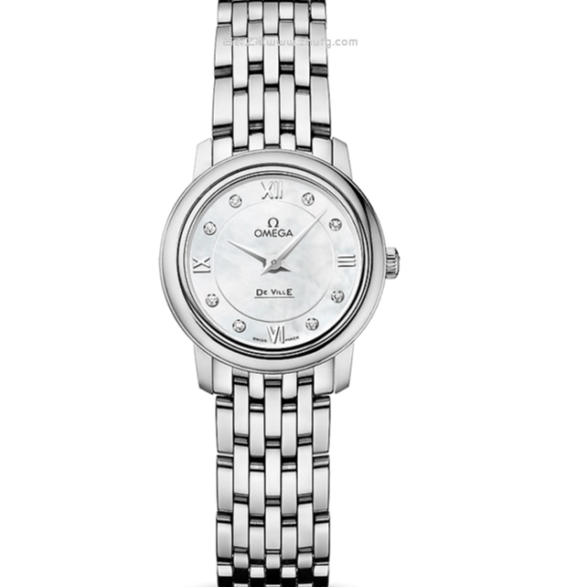 Omega De Ville Prestige 27.4mm ladies quartz mother of pearl dial