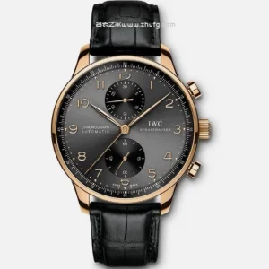 萬國 IWC 葡萄牙計時 IW371482 玫瑰金灰面 ZF廠 自動機械計時復刻腕錶 40.9mm