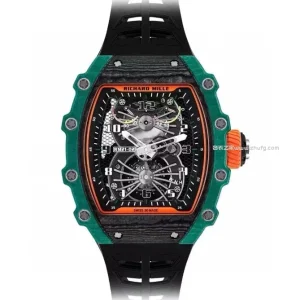 理查德米爾 RM21-02 Tourbillon Aerodyne 鏤空陀飛輪 綠色石英纖維 52mm 超級復刻