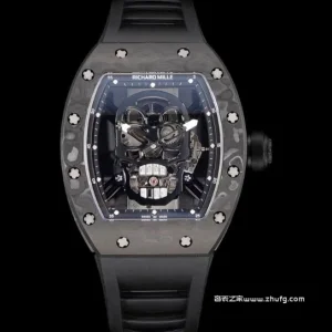 理查德米勒 男士系列 RM52-01 碳纖維 骷髏頭 陀飛輪 機械腕錶 49.8mm