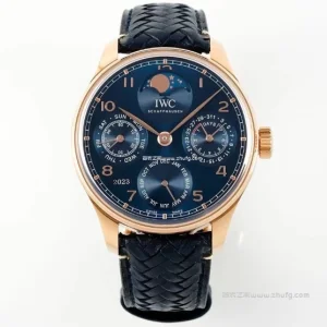 IWC 萬國 葡萄牙系列 IW503312 月相萬年曆 玫瑰金藍面 APS廠 1:1復刻 44毫米